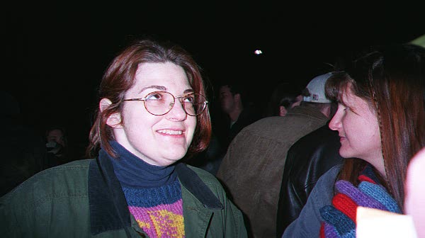 ellen and amanda, happy but cold