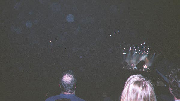 giant balloons near 
the stage